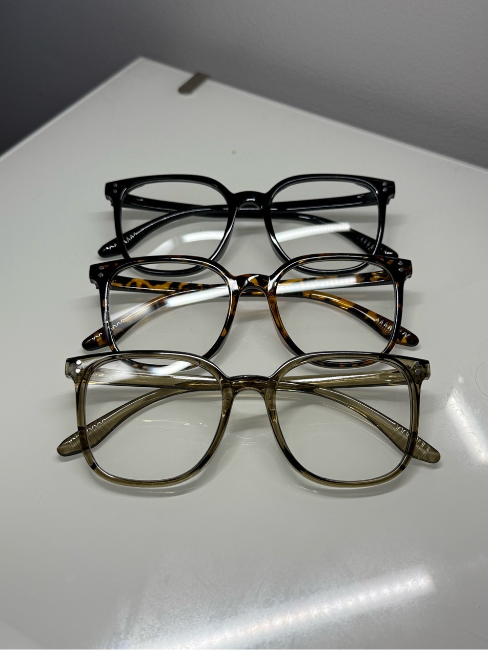 Soft Square Fall Aesthetic Glasses Set